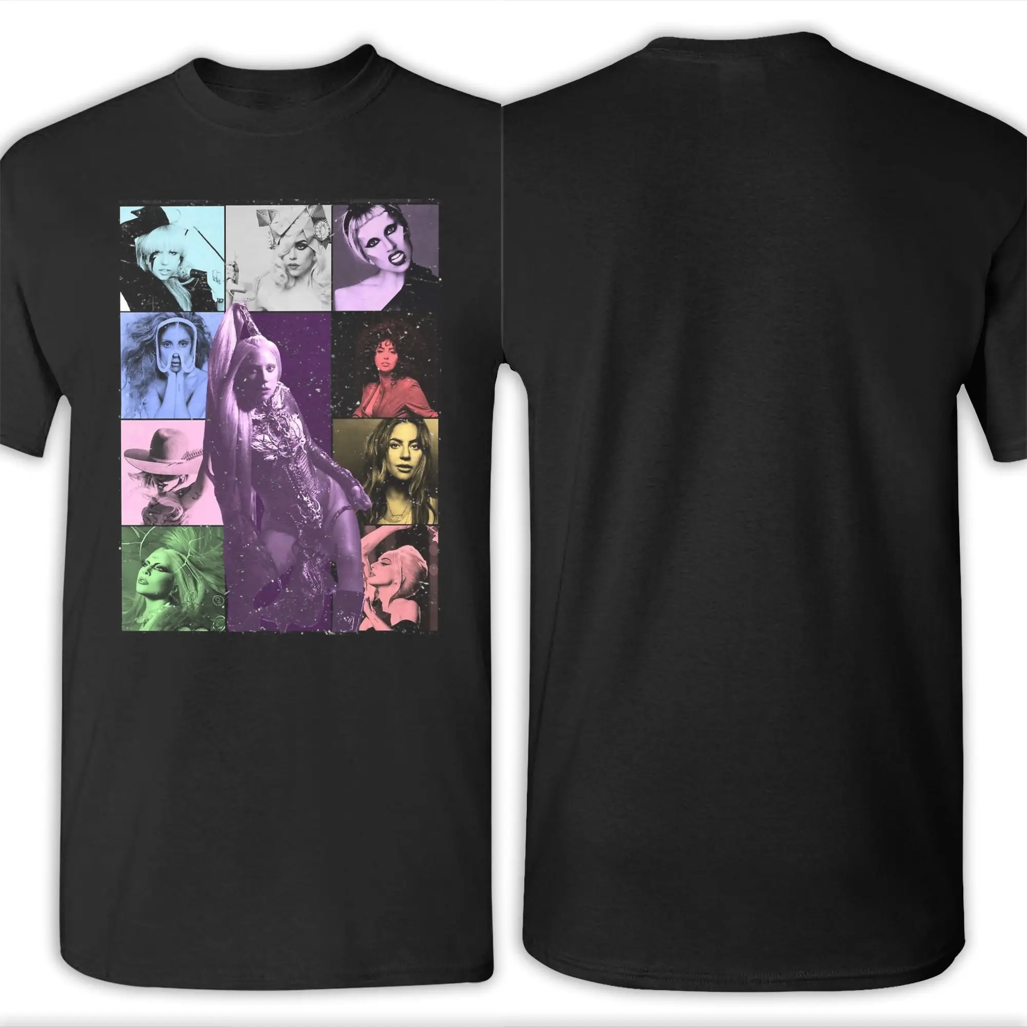 تي شيرت رجالي ليدي غاغا إيراس جولة ألبوم ملصق عادية القطن الخالص تيز قصيرة الأكمام تي شيرت الجولة الرقبة الملابس حجم كبير #5