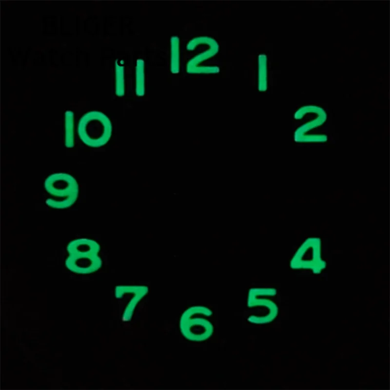 BLIGER 29 مللي متر ساعة بقرص أسود أخضر أزرق بني متدرج اللون قرص C3 أخضر مضيء مناسب NH34 NH35 NH36 حركات