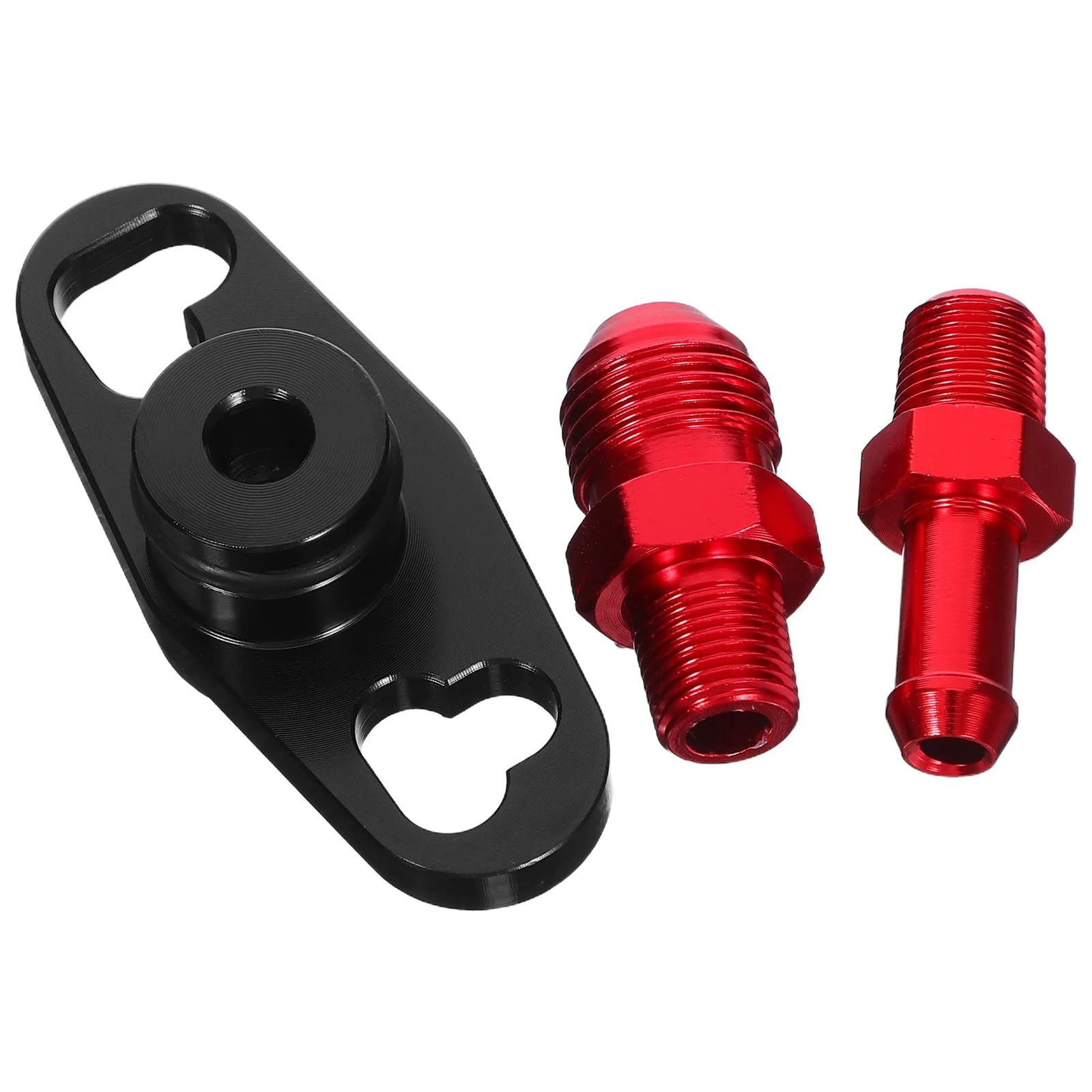 

1Set Fuel Rail Adapter Precise Pressure Regulator Replacement Compatible Aluminum Fuel Line Fitting Car Accessory