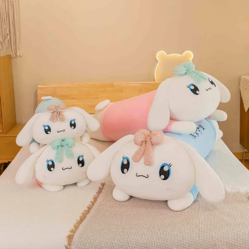 70/90cm Duży rozmiar Sanrio Cinnamoroll Długa poduszka Pluszowa lalka Zabawki Kawaii Wypchane lalki Sypialnia Sofa Wystrój Dzieci Dziewczyna Prezenty urodzinowe