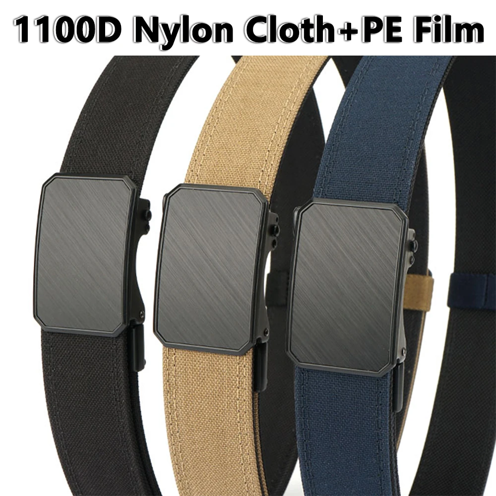 TUSHI nuevo cinturón táctico duro para hombres 1100D Nylon resistente hebilla de Metal cinturón de pistola cinturón militar faja al aire libre accesorios IPSC masculino