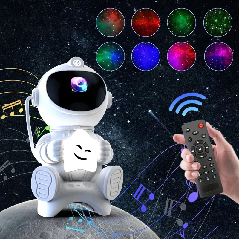 

Astronaut Galaxy Projector ,with Remote Control,Bluetooth Speaker,Star Rocket Night Light for Kids, Ceiling, Gifts, Room Decor