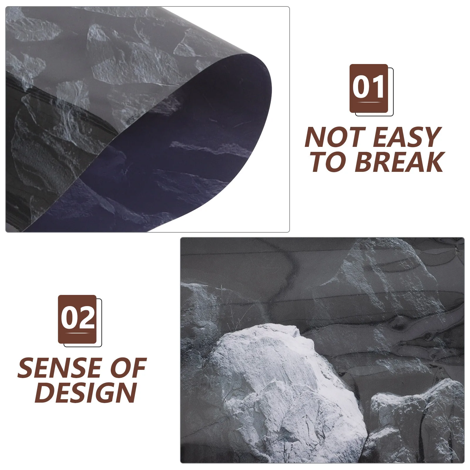 

Fish Tank Background Sticker Simulated Rock 3D Decorative Aquarium Decal Cling Scenic Fish Tank Decor Wall Sticker