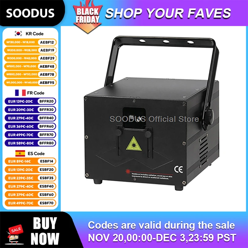 

2W/3W Full Color Beam Light Projection Scanning Strobe DJ Lights DMX512 Control Flash Light for Stage KTV Party Bar Show Wedding