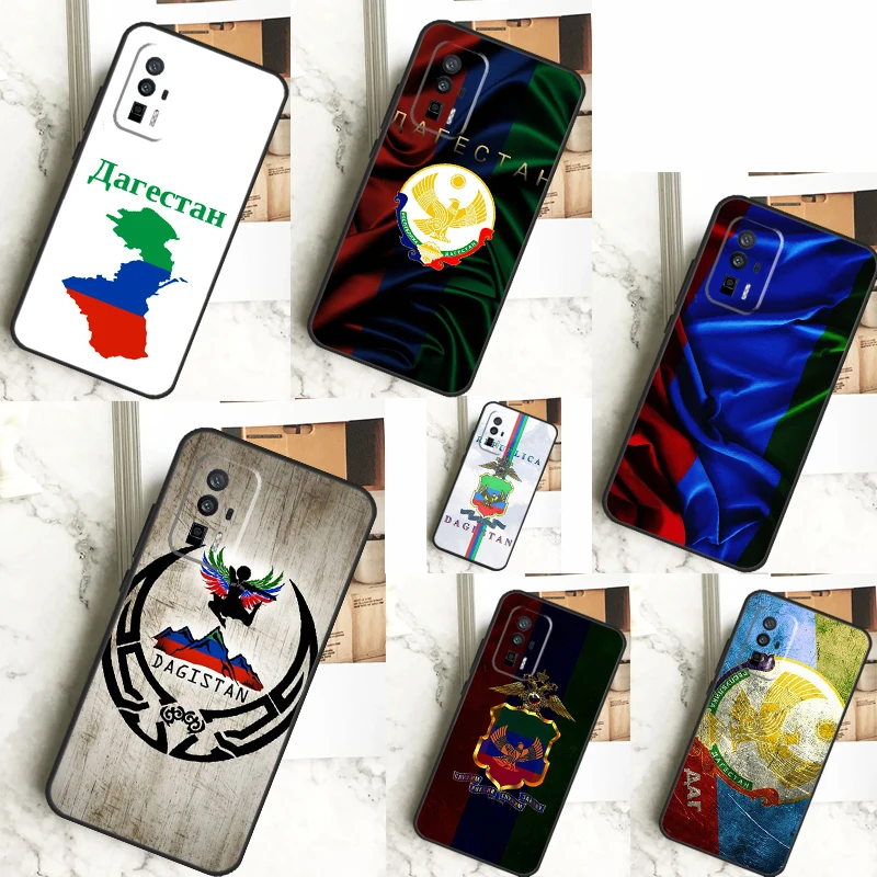 Dagestan Flag Coat Of Arms Case For Xiaomi 14 13 Ultra 11T 12T 13T Pro 12 Lite POCO F6 F5 X6 M6 Pro X5 X3 F3 M5s Cover