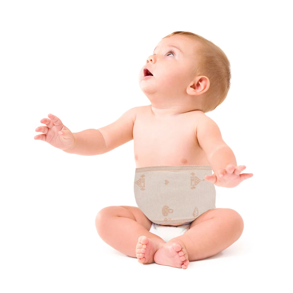 

2 Pcs Baby Belly Navel Bands Newborn Hernia Binder Belt Colored Cotton Button Wrap Bellybands