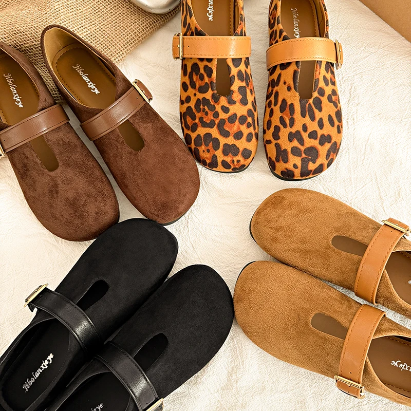 Zapatos Planos de Mujer, Clásicos con Hebilla, de Cuero Natural, Zapatos Casuales de Moda para Mujer, Zapatillas de Diseñador, Zapatos de Mujer