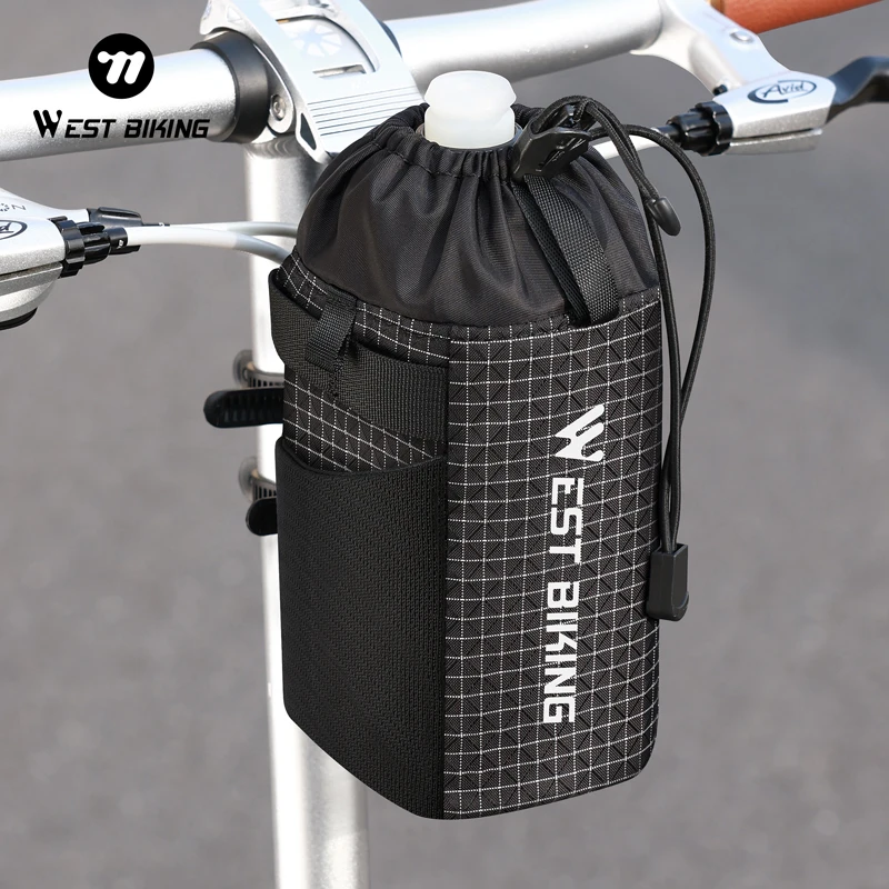 

WEST BIKING Bike Handlebar Stem Bag Heat & Cold Insulation Water Bottle Cycling Bags Bicycle Tools Storage Pouch Riding Commutin