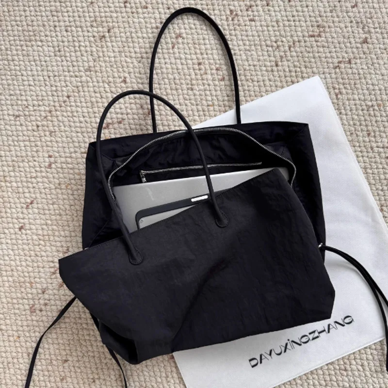 

2026 Новая повседневная универсальная нейлоновая сумка-тоут большой емкости, многослойная сумка для путешествий, дорожная сумка для фитнеса