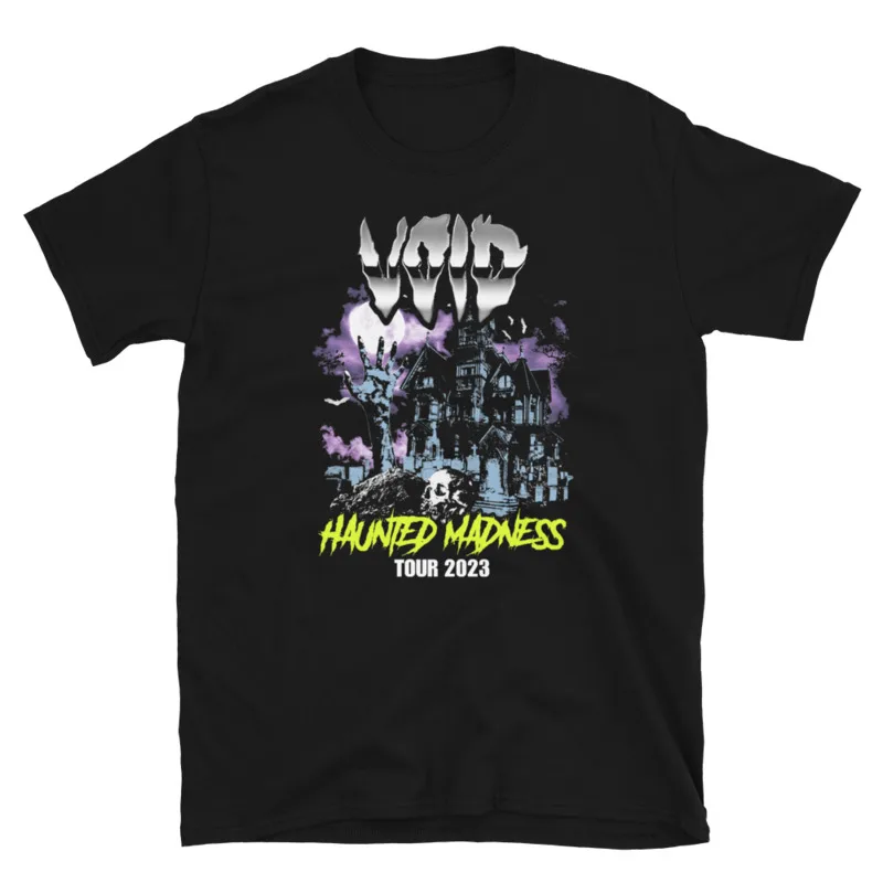 Vtg Void Band Haunted Madness Tour Cotton Black Full Size Unisex Shirt AA1348