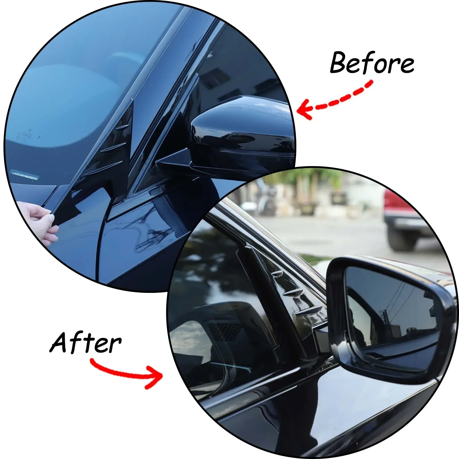 

For BMW 3 Series G20 2020+ ABS Carbon Fiber Style Car Rearview Mirror Triangle Spoiler Appearance Sports Package