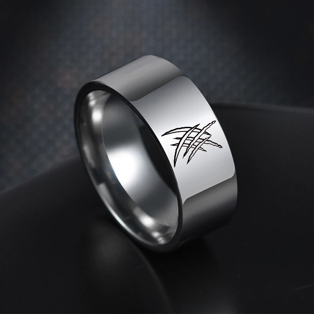 Anime Pirate Warrior Animal Sharp Claw Marks 316 Stainless Steel Unisex ring Punk Vintage Jewelry Accessories Cosplay Gift