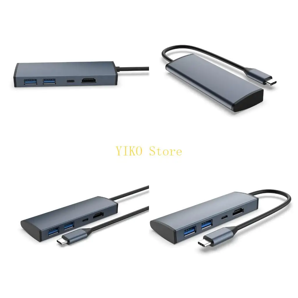 

K32C USB C Docking Station 4 in 1 USB C Hub Multiport Adapter USB C Adapter Dock Dongle with USB HUB+TYPE C+HDMI