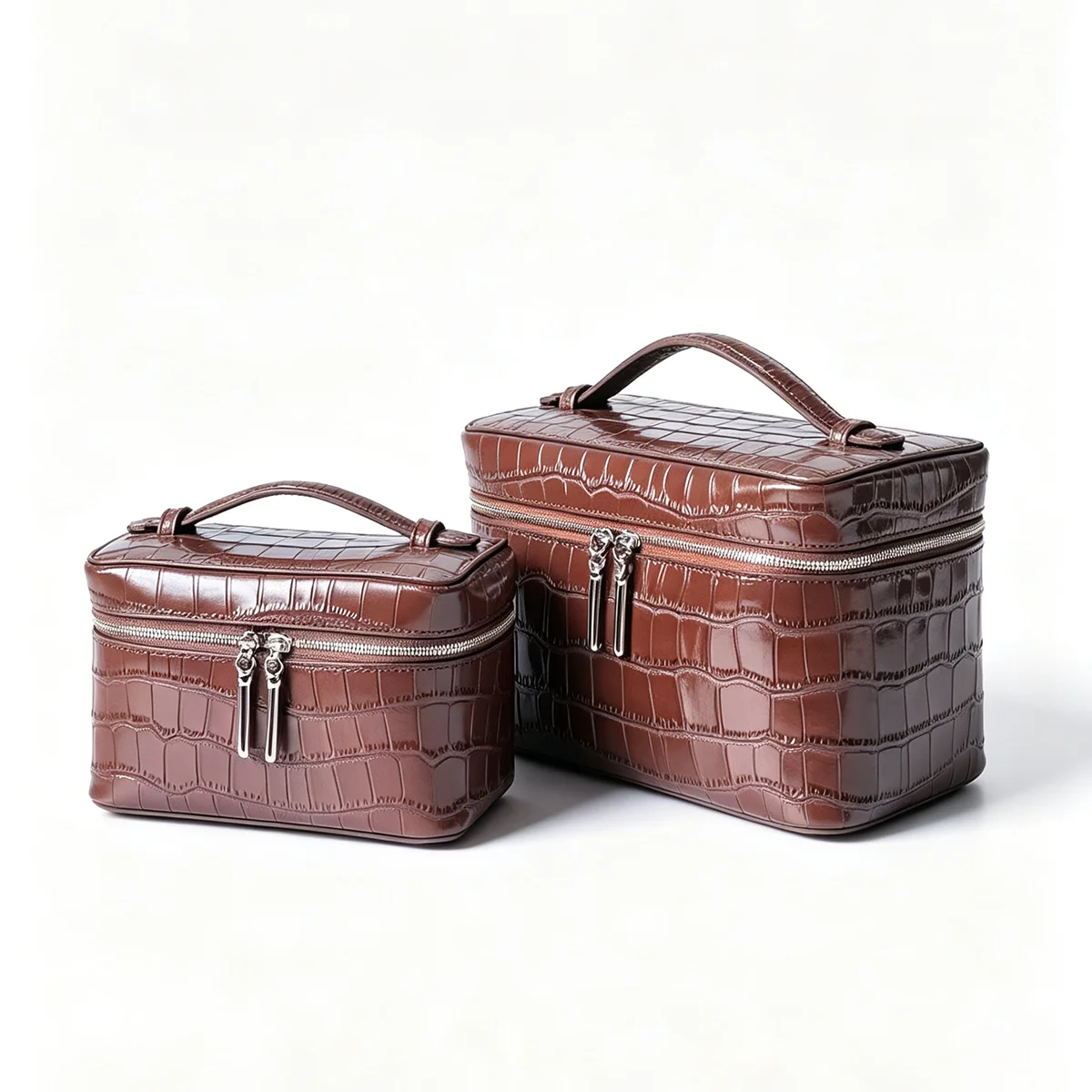 Monogramm-Lunchbox-Tasche aus hochwertigem Himalaya-Leder, große Kapazität, Reise-Make-up-Organizer, Schmucktasche, Kosmetiktasche – Detail 18