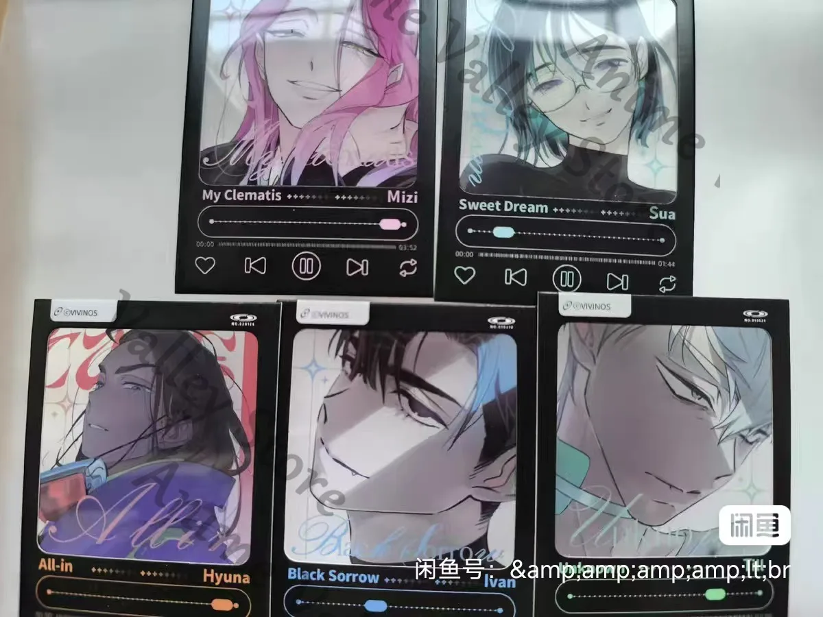 Alien Stage Genuine Anime Ivan Till Sua Mizi Luka Hyuna Cosplay Paper Clip Photo Card Cartoon Transparent Cards Collection gift