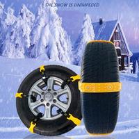 10PCS Car Snow Chain Car Off-Road Tires Yellow Anti-Skid For Snow And Mud Relief Low Temperature Resistance Abrasion Resistance