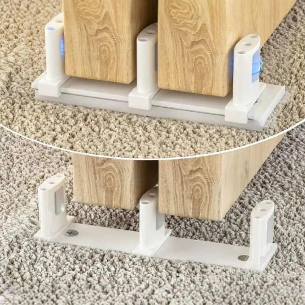 Universal Sliding Door Floor Track Guide Adjustable Three Wheel Stabilizer For Wardrobe Bypass Doors Furniture Hardware
