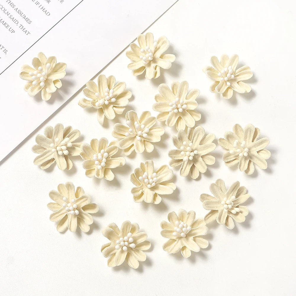 10/20PCs 2cm Artificial Flowers Heads Silk Fake Flowers for Home Decor Marriage Wedding Decoration DIY Craft Garland Accessories
