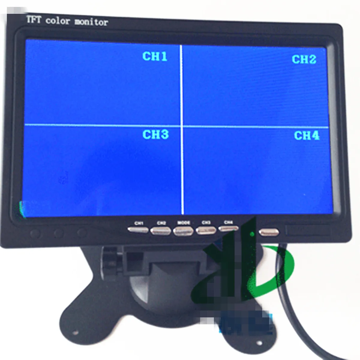 9นิ้ว4CH 4 Splitter TFT Monitor AV Video สำหรับรถยนต์/รถบัสกระจกมองหลังกล้องกล้องวงจรปิดย้อนกลับหน้าจอ