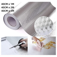 Car Heat Protection Film Oil-proof StickerHeat-resistant Aluminum Foil Wallpaper Self-Adhesive Fireproof Heat Insulation Mat