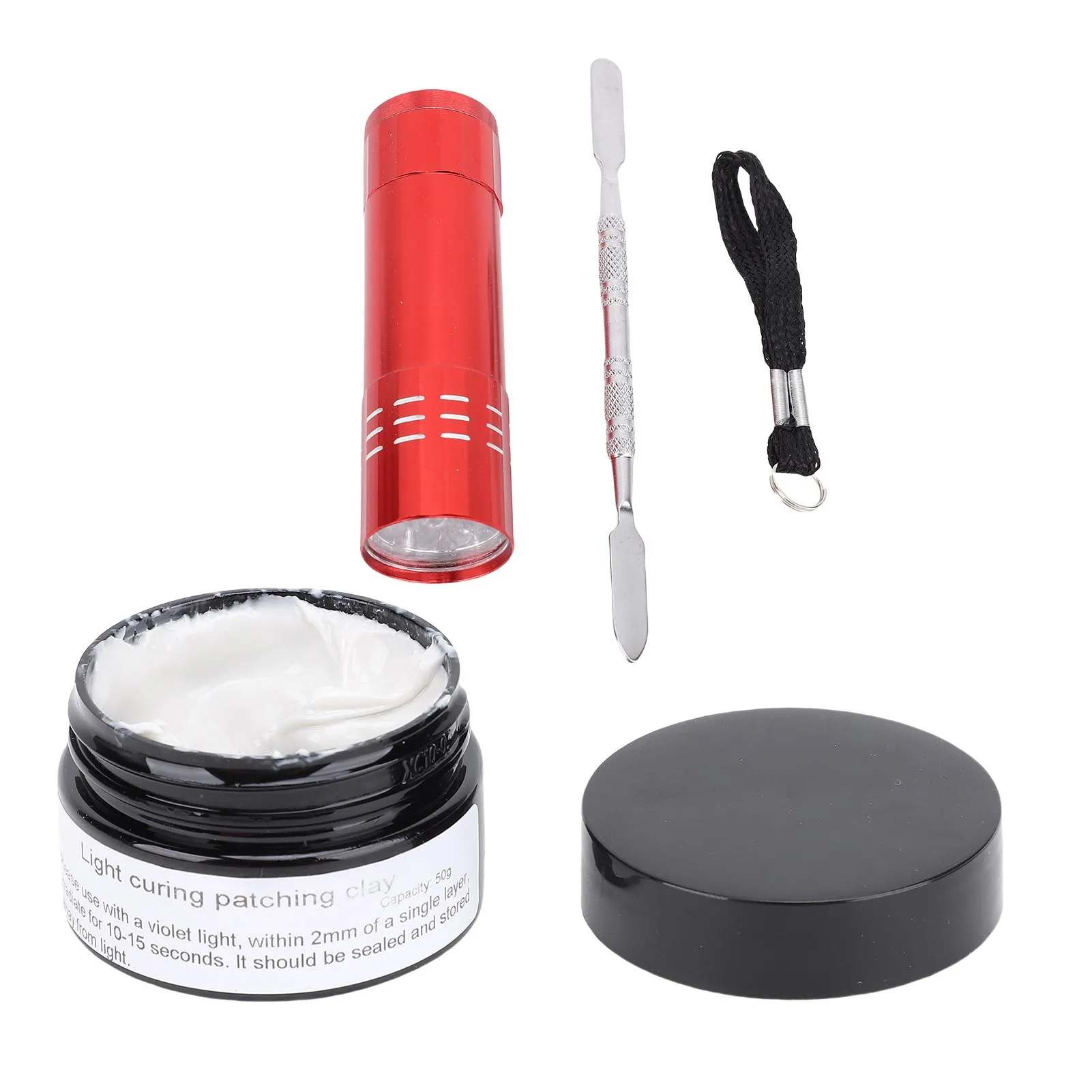 Light Curing Putty Light Curing Repair Filler High Hardness Quick Paste 50g Multi Purpose with Light for 3D Prints