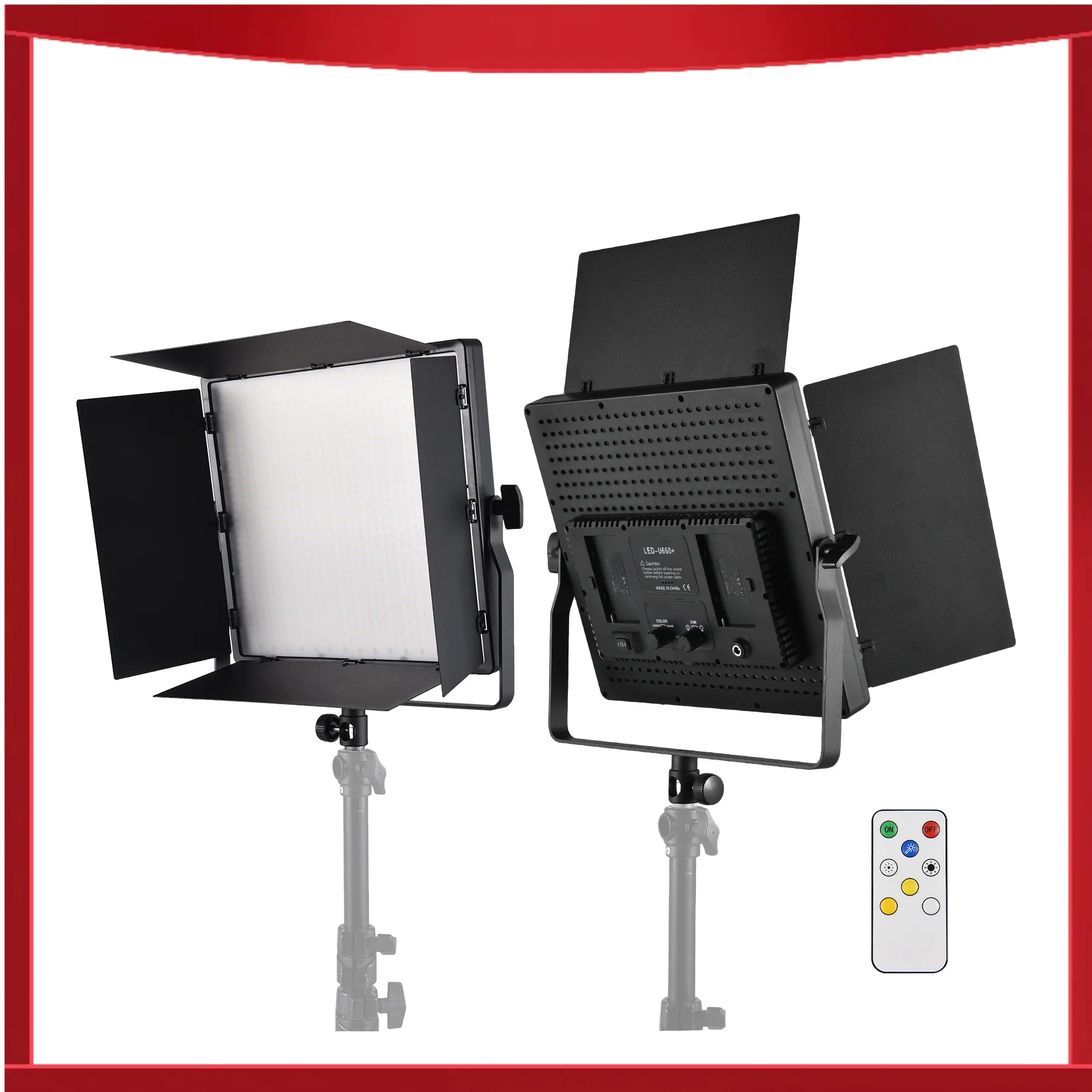 

Светодиодная панель для видеосъемки 90 Вт, 3200K-5600K, двухцветная, 1024 светодиода, с пультом ДУ