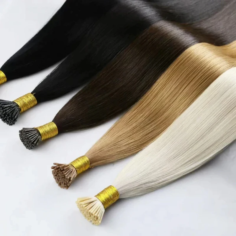 30inch Straight I Tip Hair Extensions Natural Real Human Hair Fusion Extensions Keratin Capsule Brown Blonde For Hair Salon