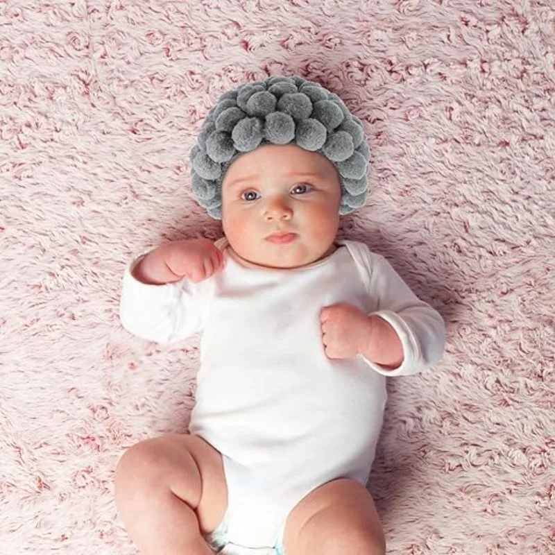 

Парик для фотосъемки старых леди для младенцев — реквизит для новорожденных из мягких шерстяных волос, костюмная шляпа на 100 дней и Хэллоуин