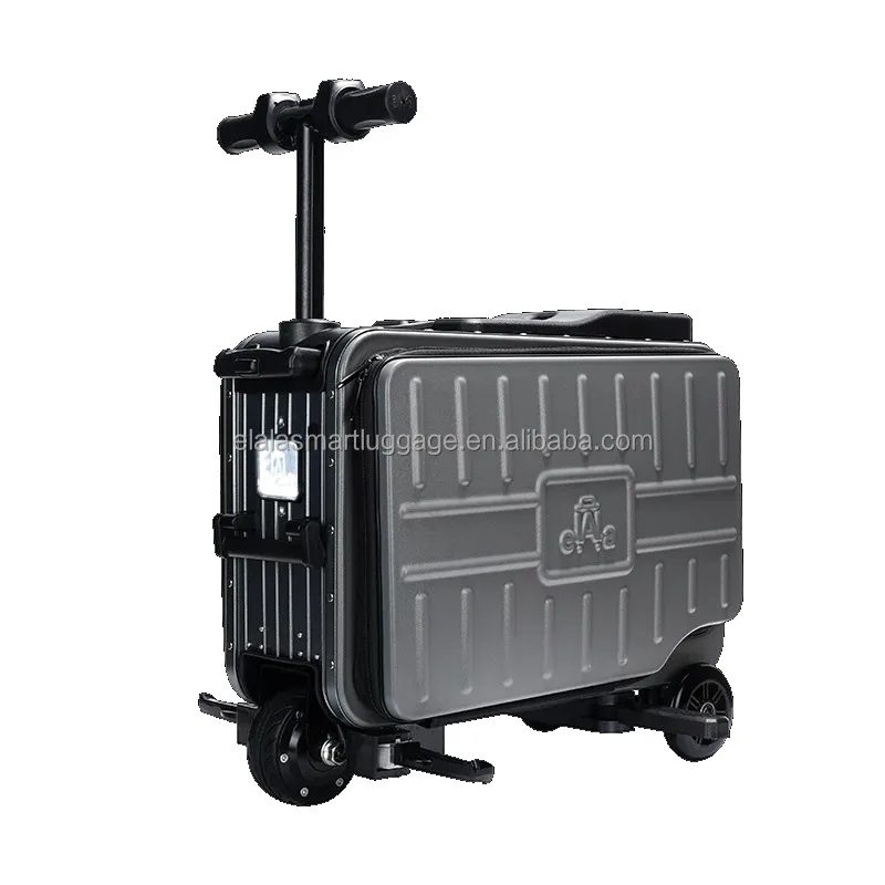 ELALA   40L Storable Two-person Riding Electric Suitcase Multifunctional Smart Carry on Luggage for Outdoor Activities