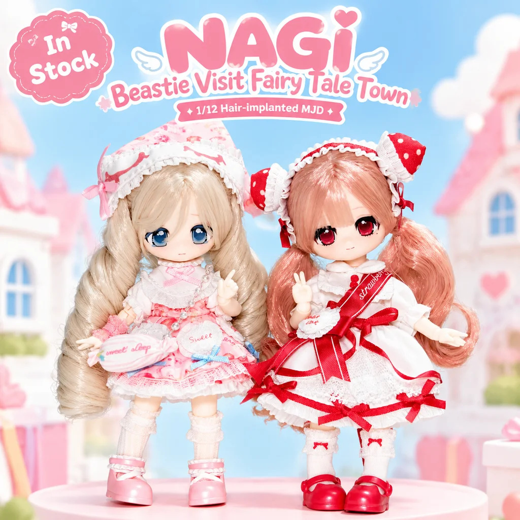 In Stock Genuine Playful Hunt NAGI Beastie Visit Fairy Tale Town 1/12 Hair-implanted MJD Blind Box Articulated Doll Toy Gift