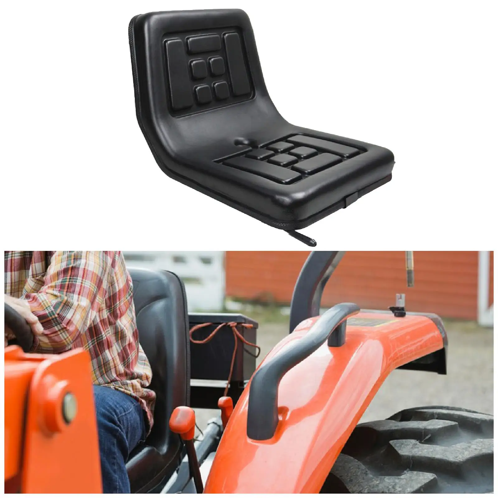 Universal Forklift Seat Anti Scratch Forklift Chair PU Leather Tractor Seat for Telehandler Backhoe Skid Loader Excavator Mower