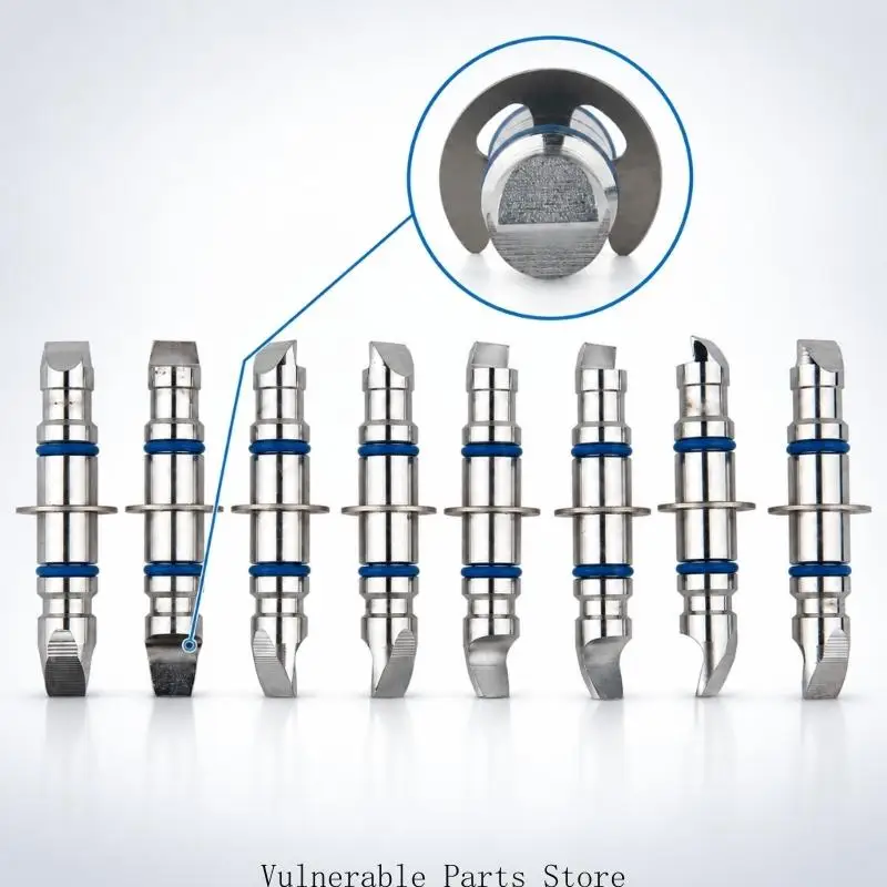 Stainless Steel Alignment Wheel Clamp with Double-Sided Ends and Center Flanges, 8-Piece Replacement Set for Alignment Service