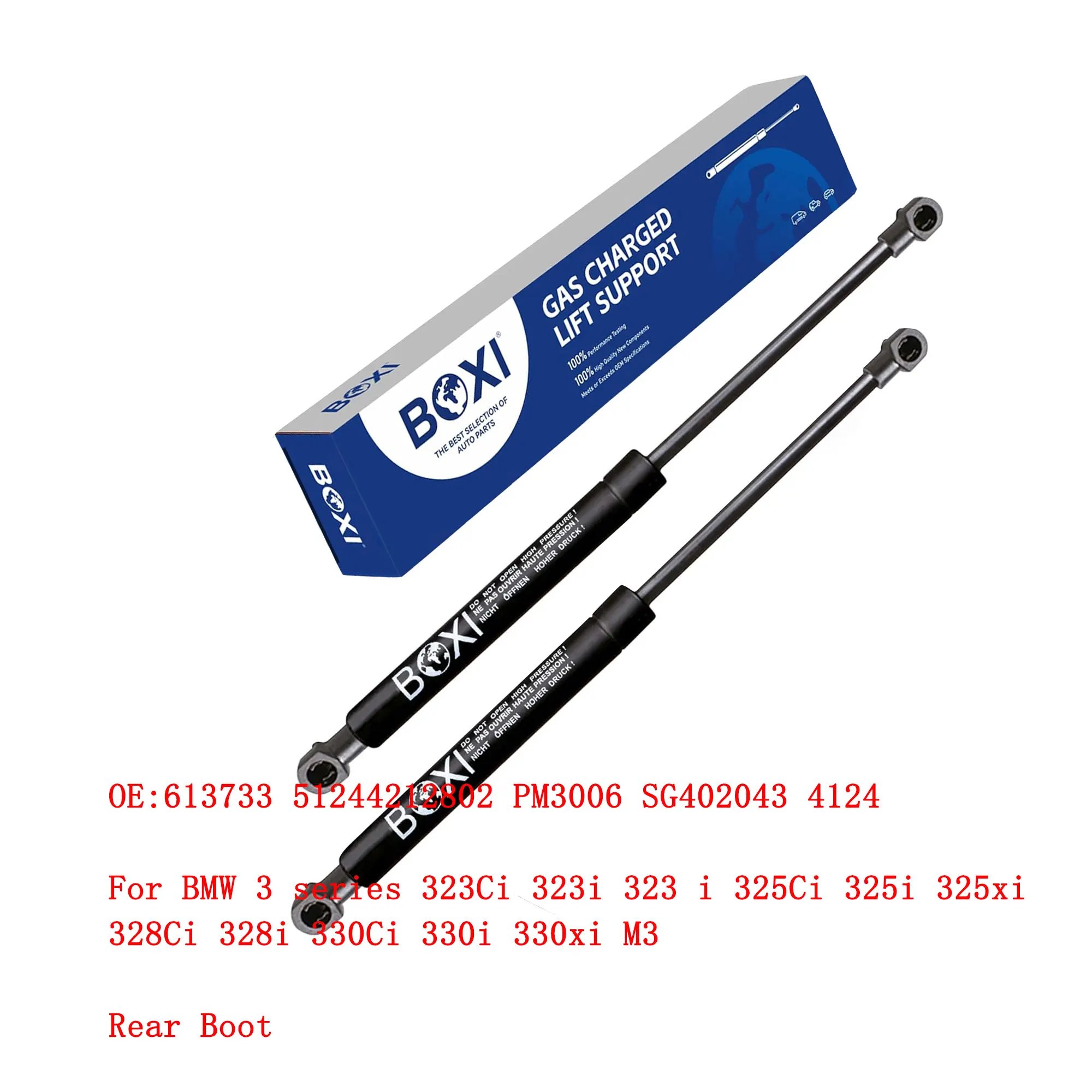 BOXI 2 PCS Trunk Lift support Struts Shocks For BMW 3 series 323Ci 323i 323 i 325Ci 325i 325xi 328Ci 328i 330Ci 330i 330xi M3