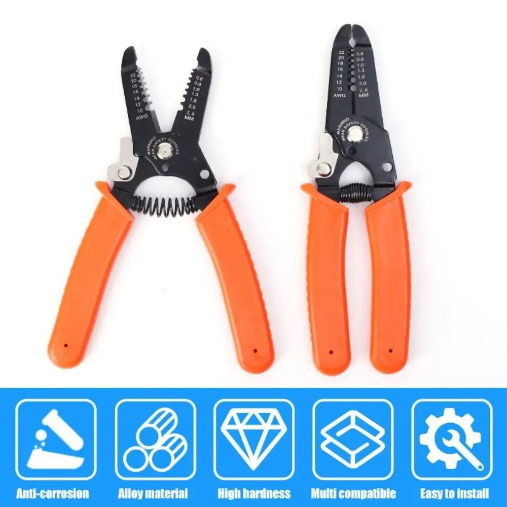 Anti-Slip Handle Wire Stripper Plier Manganese Steel Labor Saving Cable Clamping Pincers Easy Use Stripping Crimping Pliers