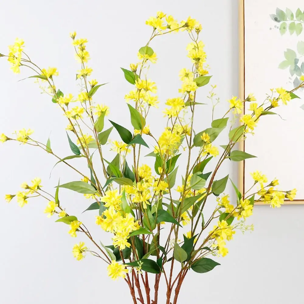 100cm Artificial Hieracium Flower Elegant Beautiful Simulation Snow Willow Branches Real Touch Handmade Fake Flower