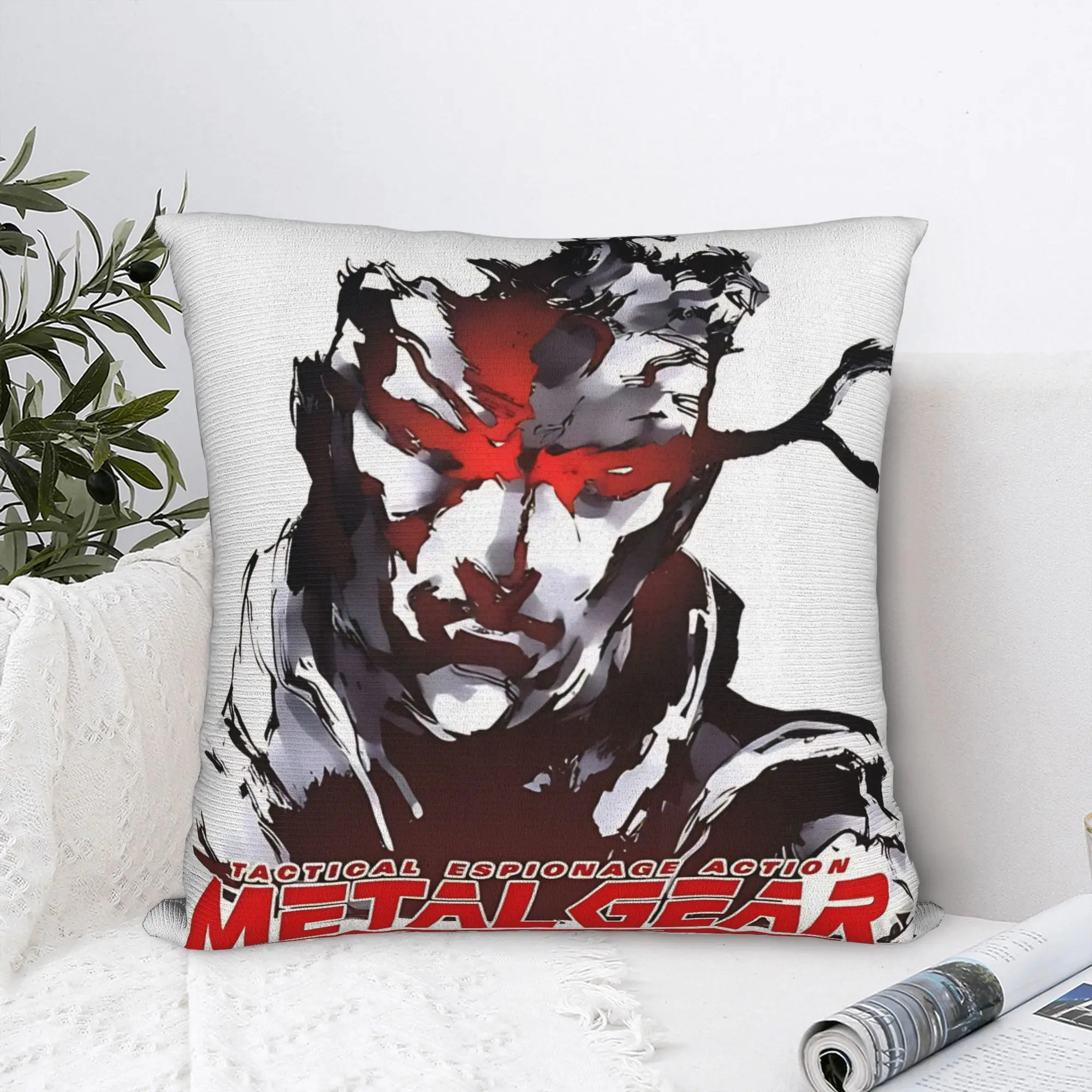 Pillow Case MGS Metal Gear Solid Solid Snake Comfy  Pillow Cover For Sofa Car Home Decor Fashion Pillowcases