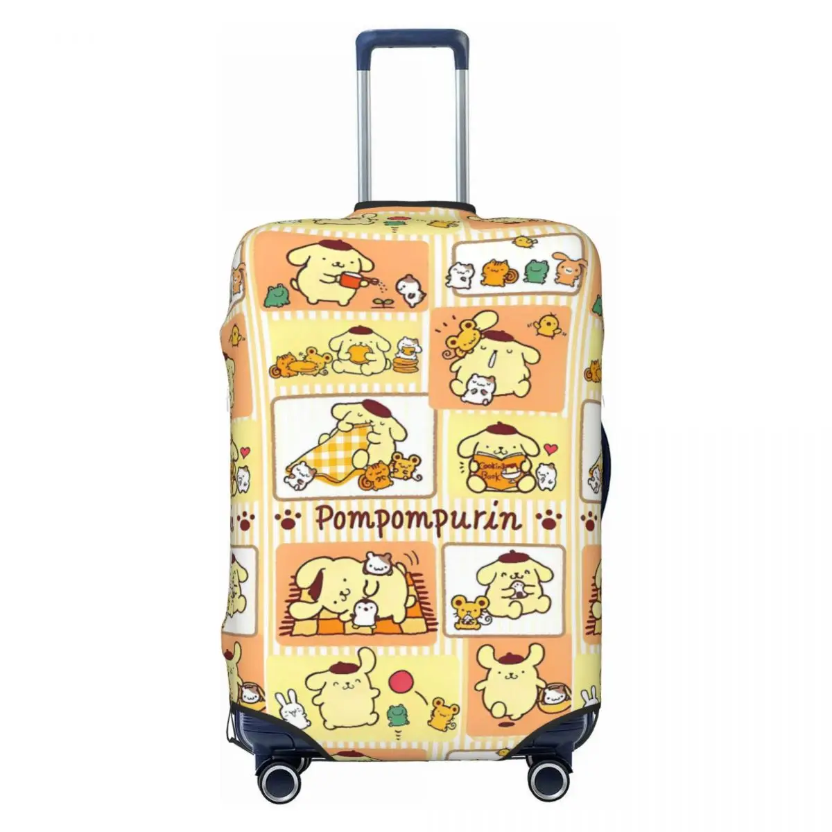 

Cartoon Pom Pom Purin Poster Suitcase Cover Cruise Trip Protection Holiday Useful Luggage Accesories
