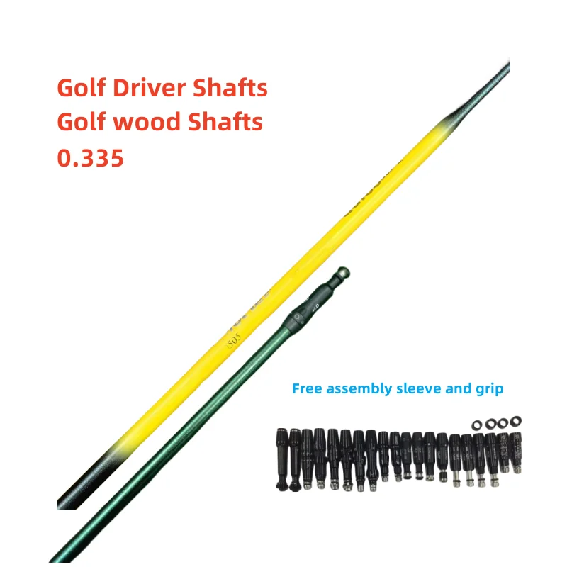 

New Golf Clubs Shaft yellow Flex Graphite Shaft Driver and wood Shafts Flex 405/505 Free assembly sleeve and grip 0.335 Tip