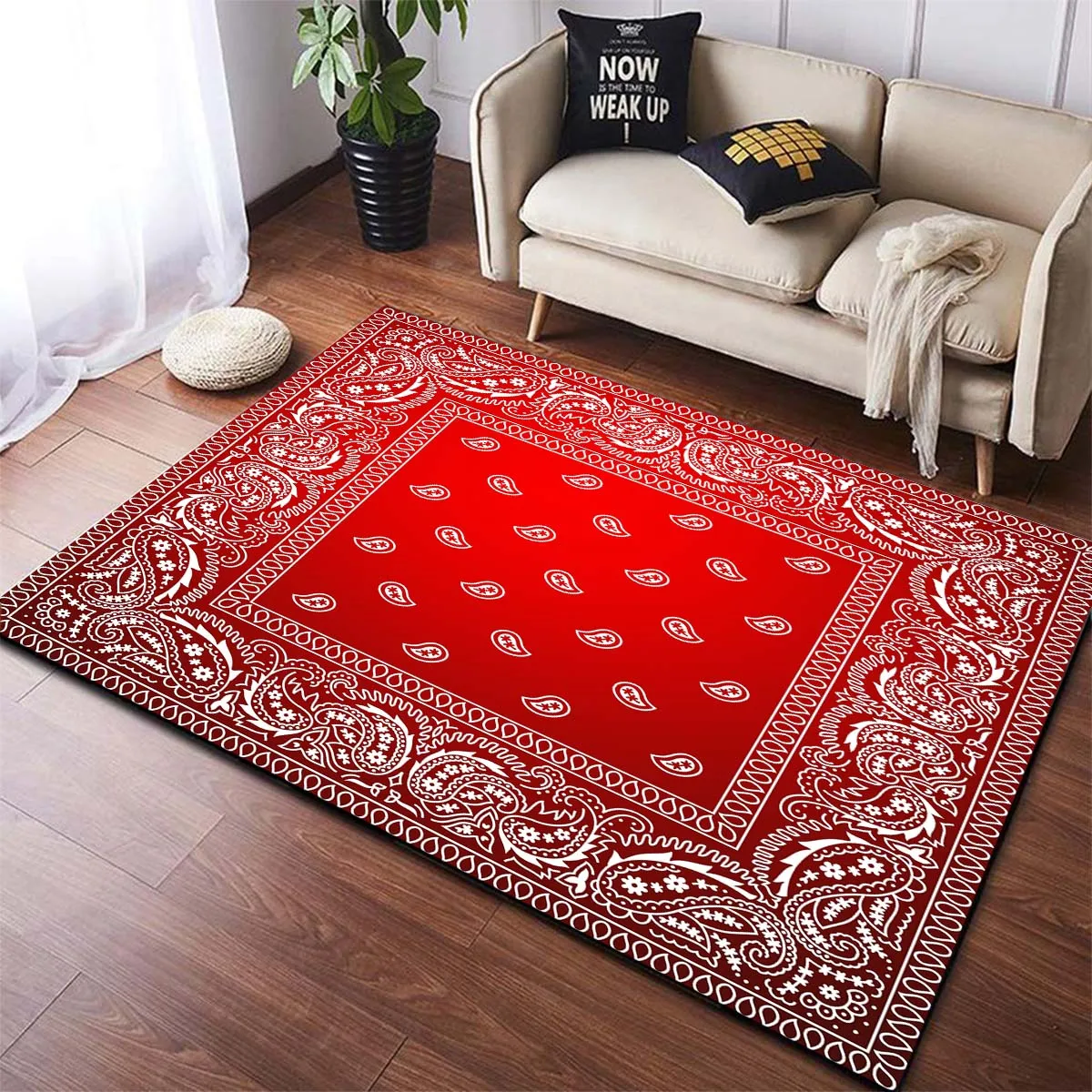 Multicolor Bandana Pattern Soft Carpet Area Rug Bathroom Floor Mat Rugs for Bedroom Carpets for Living Room Bedroom Door Mat