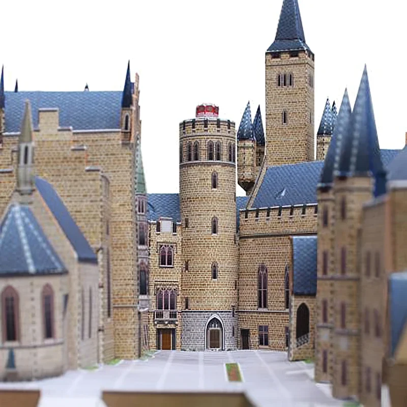 Germania Hohenzollern Castello 3D Modello di carta Casa Papercraft Arte fai da te Origami Edificio Adolescenti Giocattoli artigianali fatti a mano per adulti QD-173