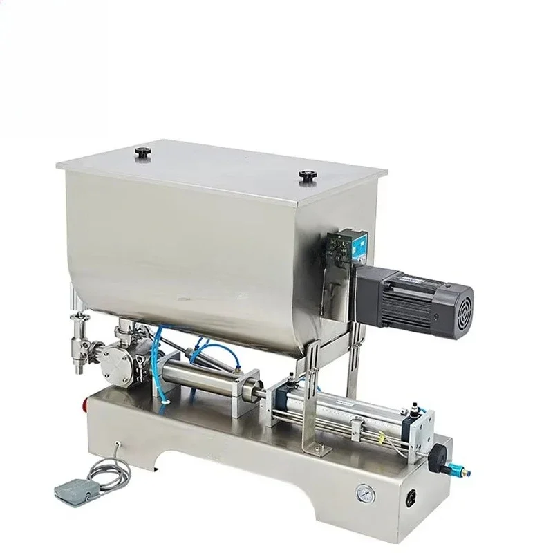 

Semi-automatic piston pneumatic filling machine, shampoo paste filling machine, with hot mixing and stirring