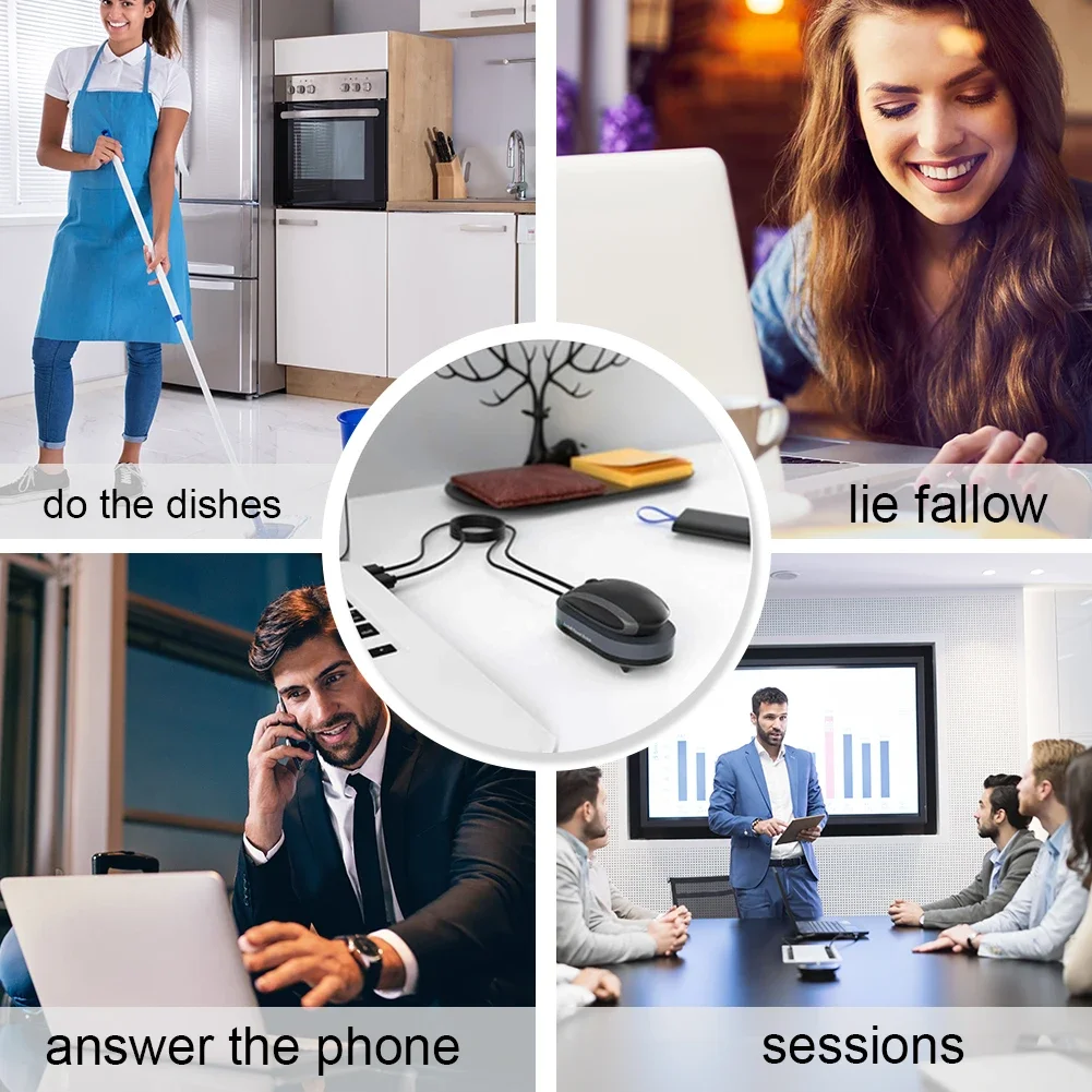 محرك الماوس Jiggler غير القابل للاكتشاف، جهاز محاكاة اهتزاز الحركة التلقائية الافتراضية مع مفتاح تشغيل/إيقاف لإيقاظ الكمبيوتر