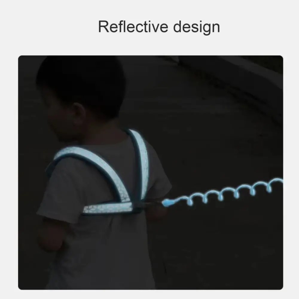 Steel Wire Toddler Harness Leashes Breathable 2 in 1 Adjustable Anti-lost Wrist Link Band Soft Comfortable Children Harness