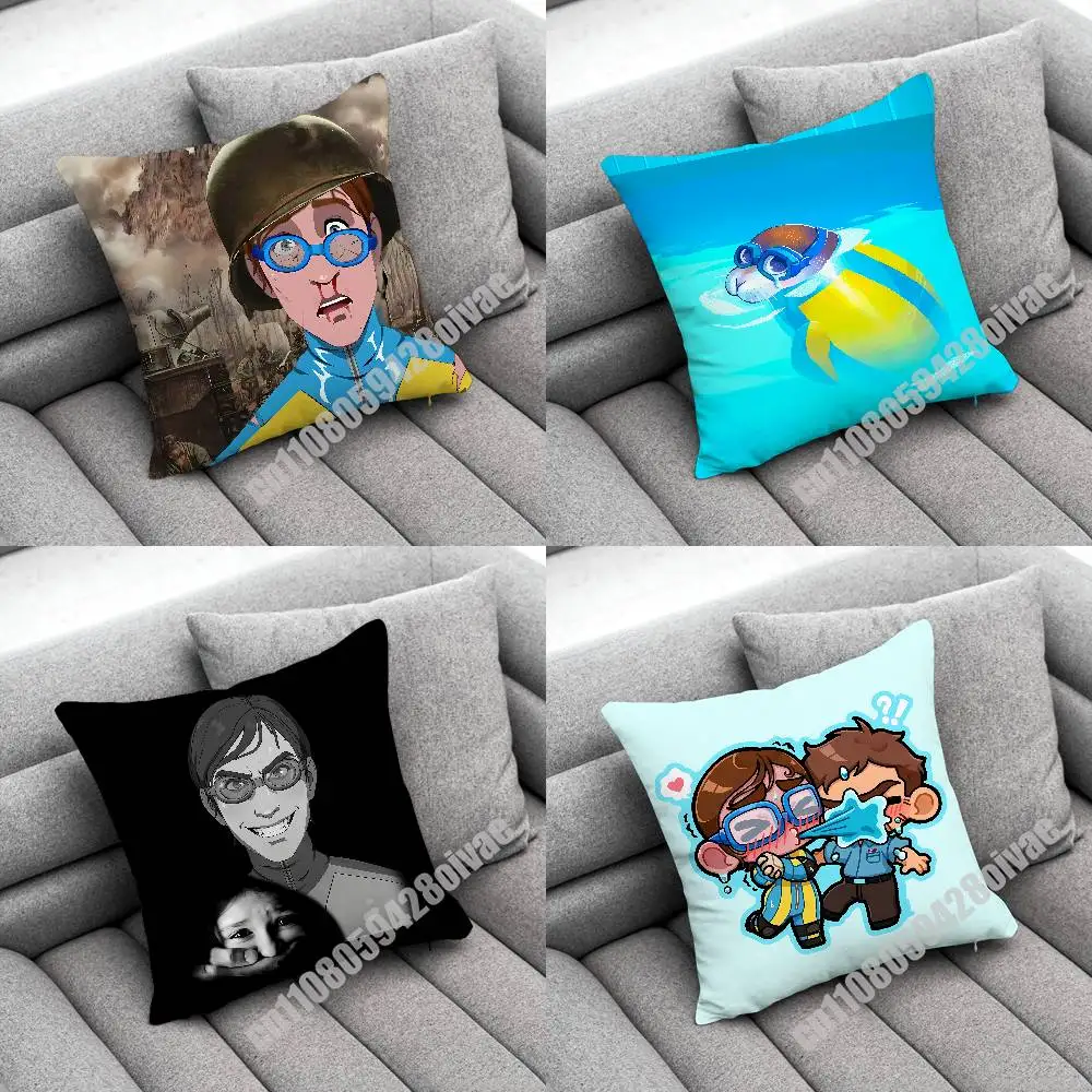 

Game D-Dispatch W-Waterboy Throw Pillow Case For Decoration 45cm 40x40cm Square Bed Pillowcase Cover