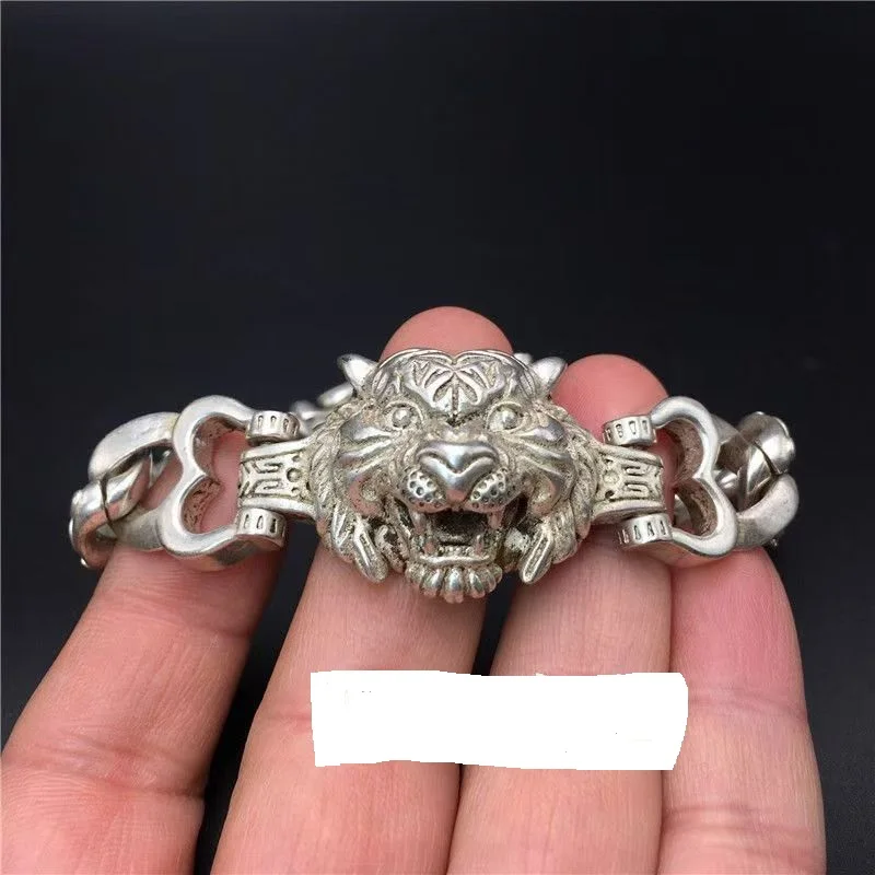 

Старый тибетский серебряный модный браслет-нитка, персонализированные ювелирные изделия, ювелирные изделия изысканной работы, подарок для мужчин и женщин