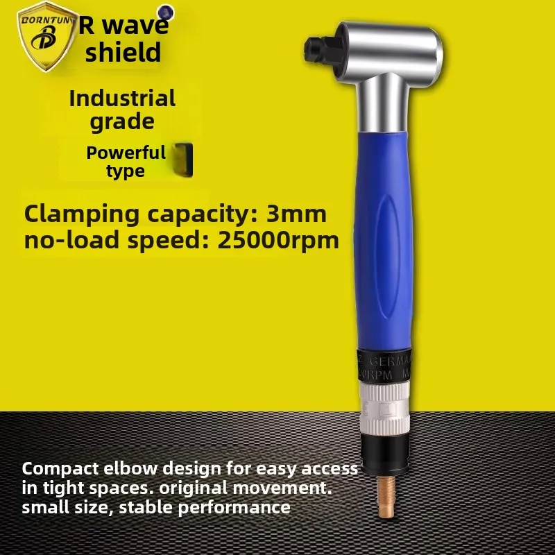 Wave Shield 90-Degree Right-Angle Air Grinding Pen, Curved Air Grinding Pen, Pneumatic Engraving Pen, Pen-Type Air Grinder Bd-1051