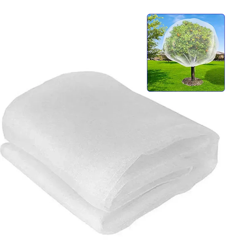 Large Fruits Tree Netting Cover With Zipper And Drawstring Garden Insect Netting Transparent Bird Plant Barrier Mesh Screen