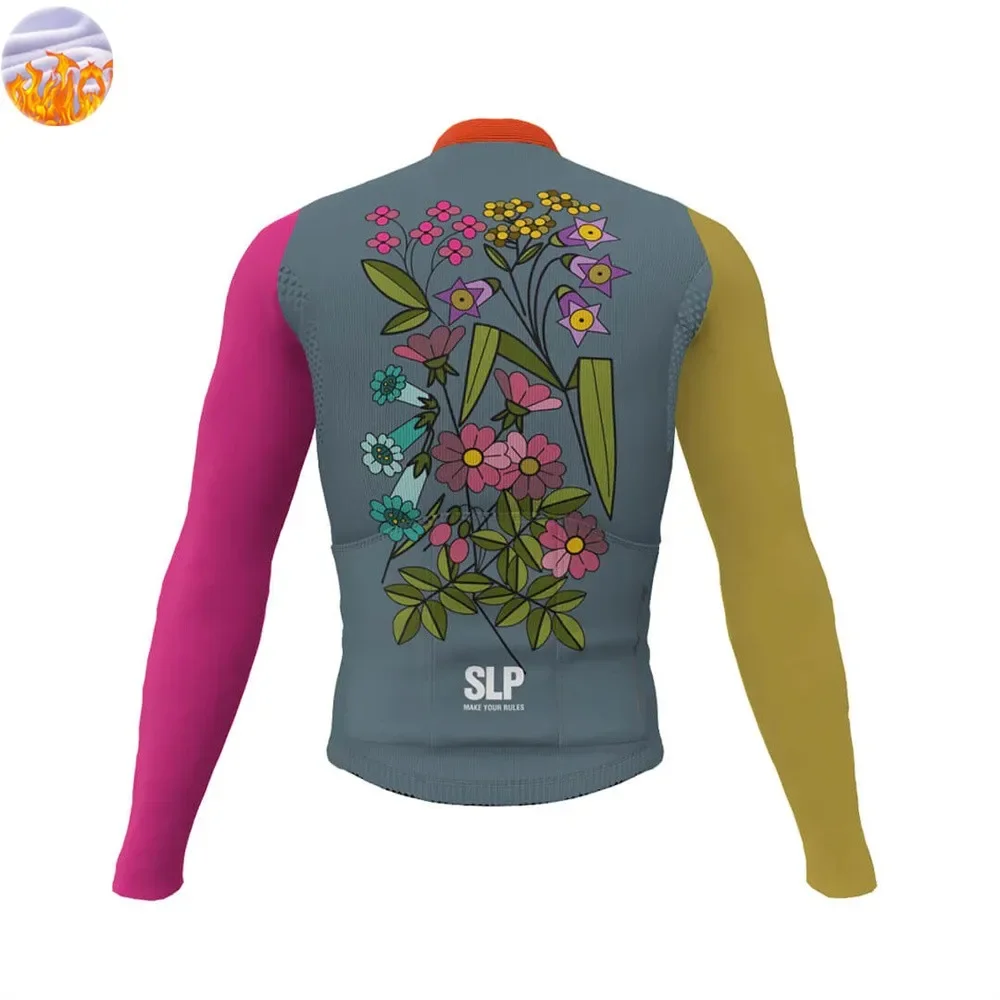 

SLP 2025 Зимняя термофлисовая велосипедная куртка Топ MTB Bike Outdoor TEAM Мужская велосипедная одежда Рубашка с длинными рукавами Униформа новая