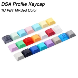 DSA Profile PBT 1U Keycaps Mechanical Keyboard Mixded Color Blank Custom Gaming Mx Switch Keycap Clear Bcaklight 1U DSA Height