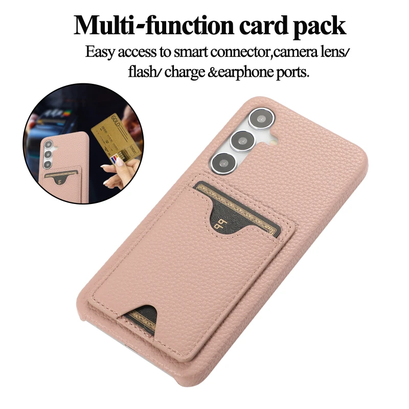 Neue Luxus Einfarbig Leder Up Down Brieftasche Karte Slot Telefon Fall Für Samsung S25 Ultra Rand S23 S22 S24 ultra Plus Zurück Abdeckung